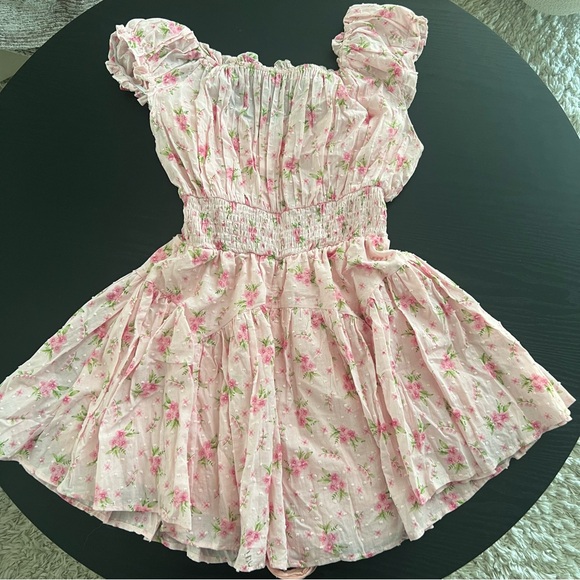 Princess Polly ANASTASIYA MINI Pink Floral DRESS with Built-In Shorts | US 8 - Picture 2 of 5